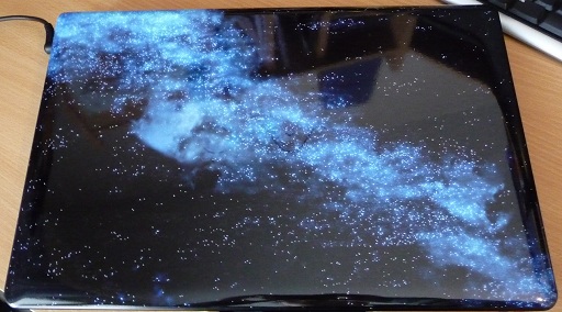 Sony Vaio laptop with Milky Way-skin