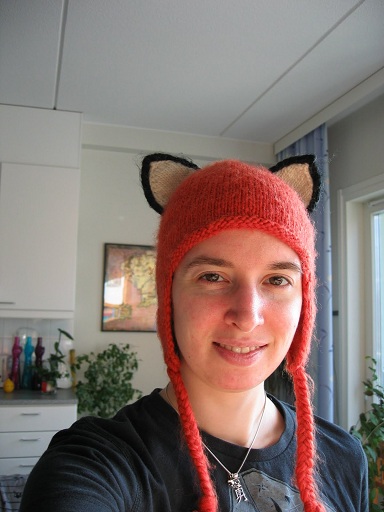 Knit fox hat