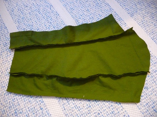 3 sleeve parts sewn together
